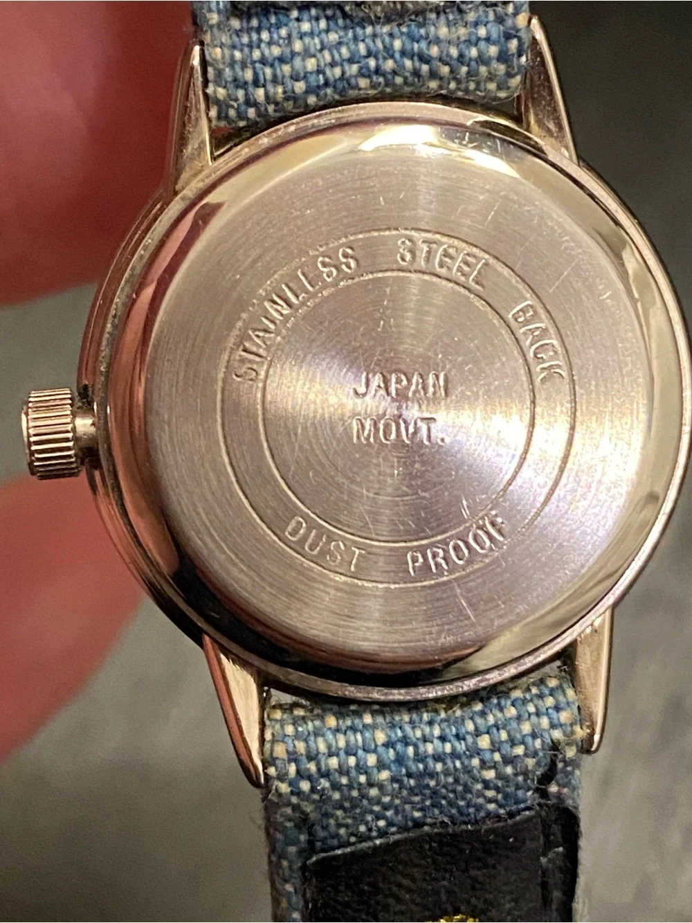 Geneva blue denim women’s quartz watch